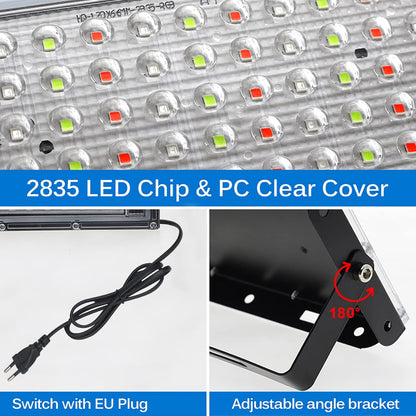 Eleganted LED RGB Outdoor Spotlight, 150 W, 2 Pieces, Super Bright LED Floodlight with Plug, Construction Spotlight, IP65 Waterproof Outdoor Spotlight for Yard, Garden, Garage, Sports Field