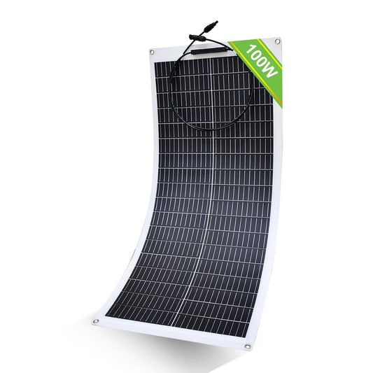 Panou solar flexibil monocristalin ECO-WORTHY 100 W, 12 V, cu cablu de incarcare