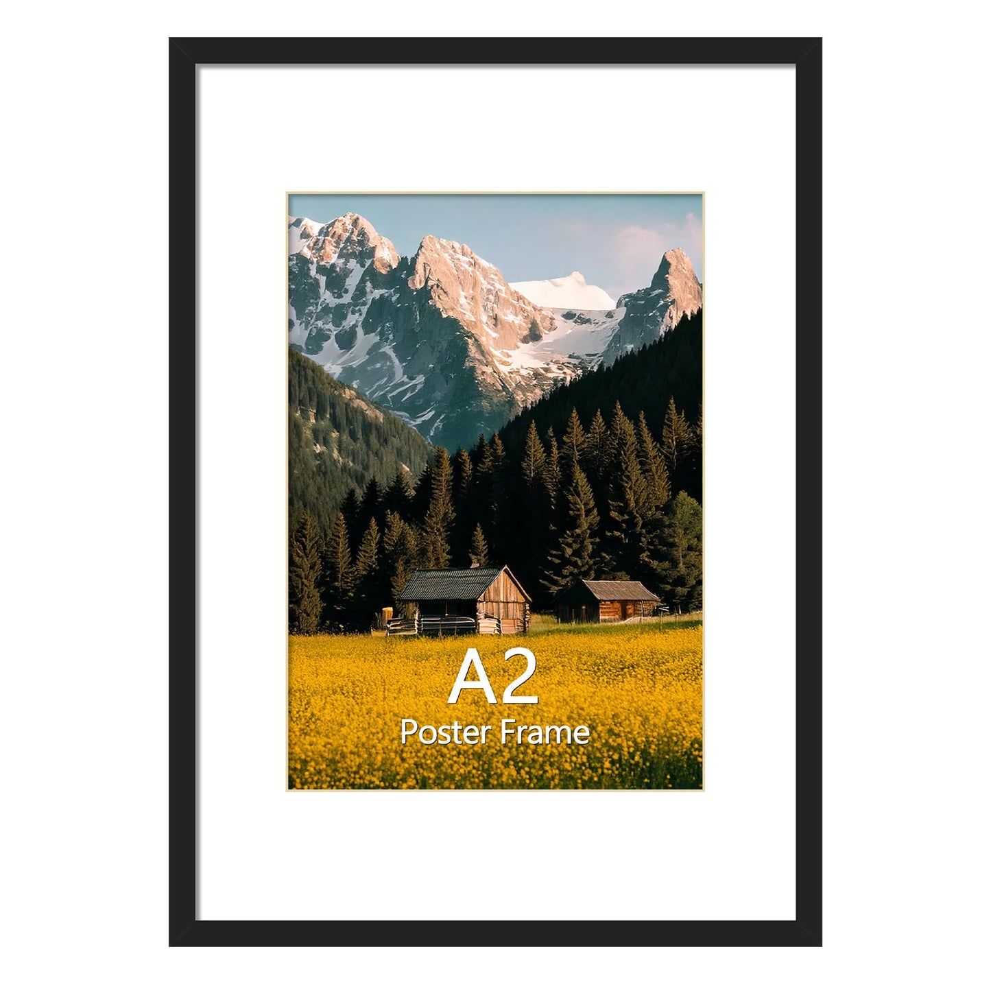 Rama poster EYMPEU 61 x 91.5 cm aluminiu negru montare perete