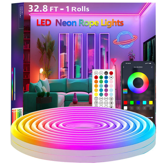 Banda LED Neon 10M RGB App Remote Music Sync IP65