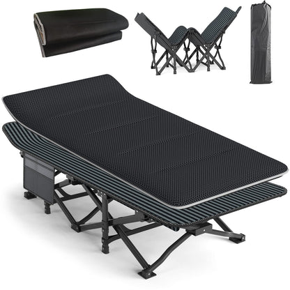 Pat camping ATORPOK SHOP HGHD pliabil, cadru otel, 250 kg