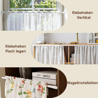 Bara perdea Venwemong Reglabila Extensibila 2 bucati 60-105 cm