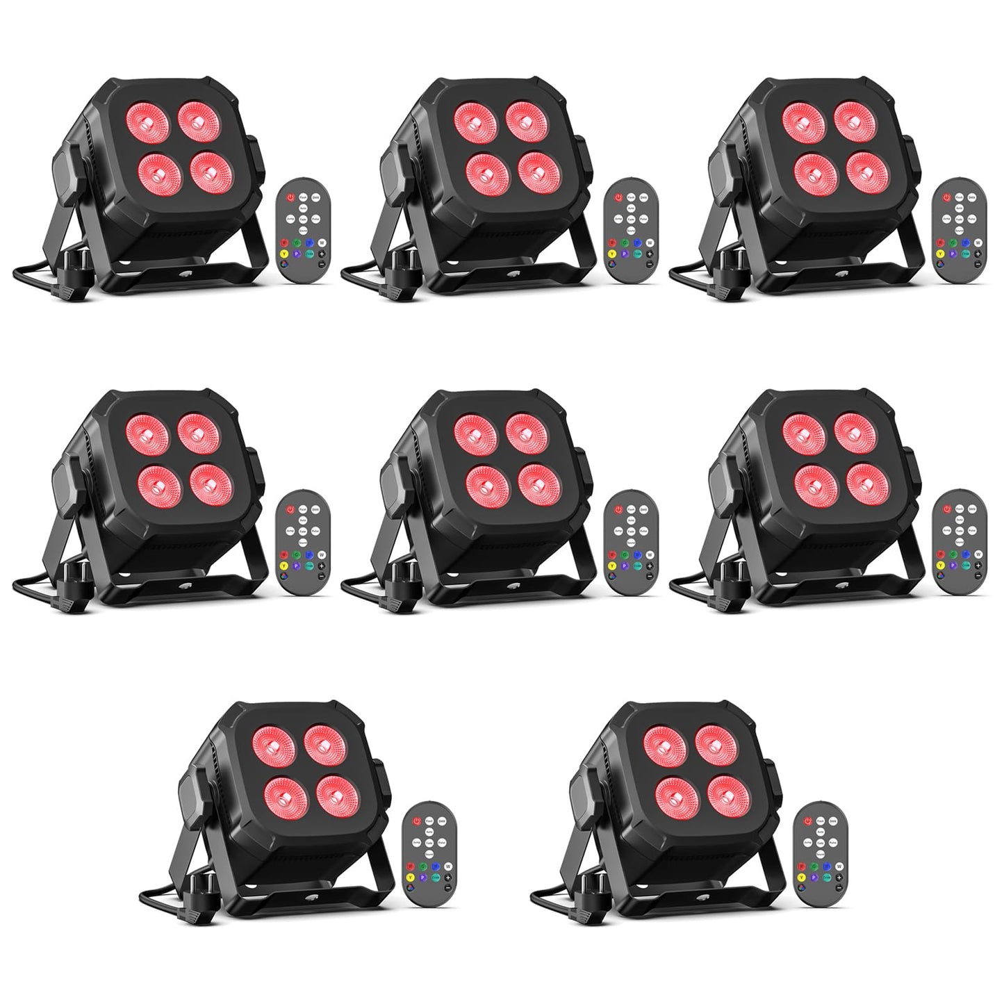 Proiector LED RGBW 4 buc DMX 40W cu telecomanda si moduri multiple