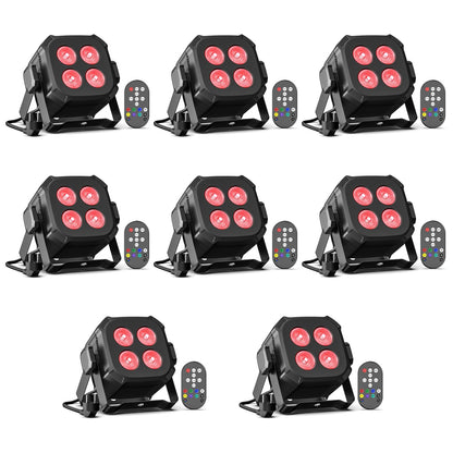 Proiector LED RGBW 4 buc DMX 40W cu telecomanda si moduri multiple