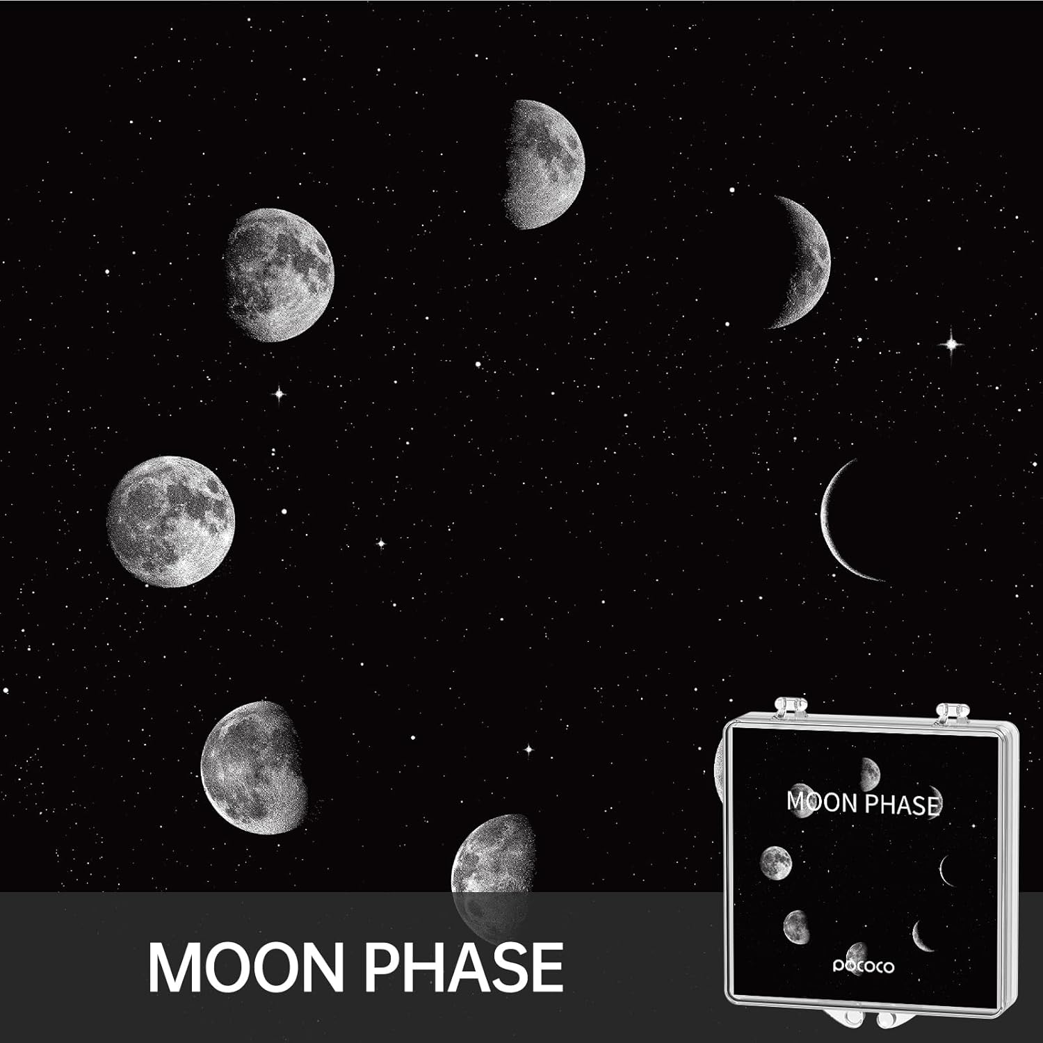 Moon and Stars: Discs for POCOCO Galaxy Projector, 5K Ultra HD, Semiconductor Lithography (6 discs)