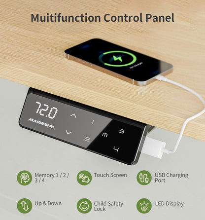 Birou Maidesite SN1 reglabil electric 100x60 cm 4 memorii USB