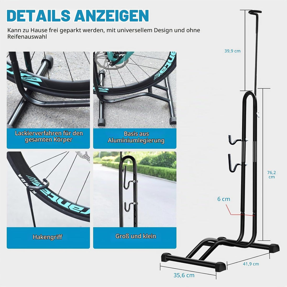 Suport bicicleta 3 in 1 ENGWE MTB pentru parcare, reparatii si spalare, diametru roata maxim 73 cm