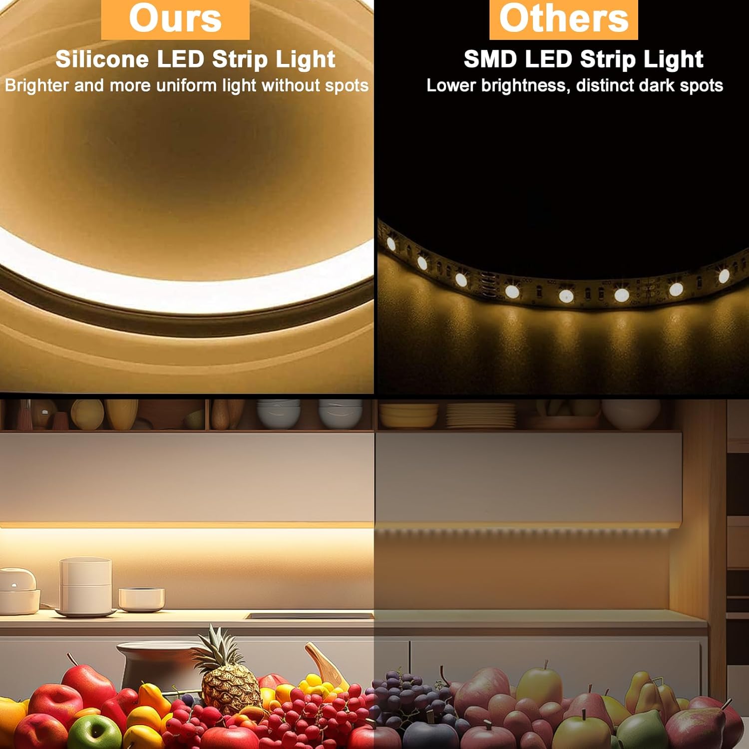 Lamomo LED Strip Light 20m, Dimmable Warm White Led Strip Lights for Bedroom, 3000K Waterproof 24V Flexible Neon LED Rope Lights for Living Room Kitchen Indoor Outdoor DIY Decor