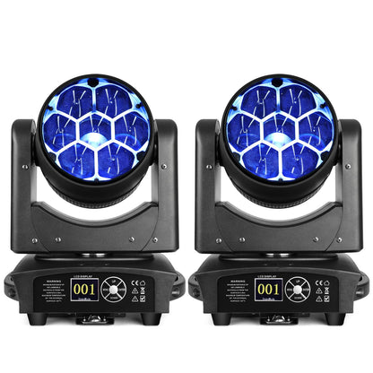 BETOPPER Moving Head Light 7x40W RGBW Beam/Wash/Zoom/CTO Effect Bee Eye LED Stage Lighting Spot Lights with Sound Activated for DJs, Bars, Christmas, and Home Party Lighting,1 Pack