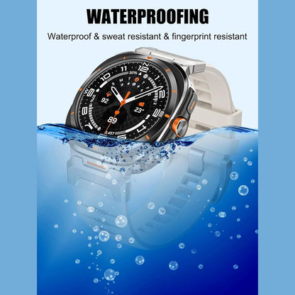 Shesyuki Strap Compatible with Galaxy Watch Ultra 47mm (2024),Waterproof Breathable Replaceable Silicone Strap with Stainless Steel Connector
