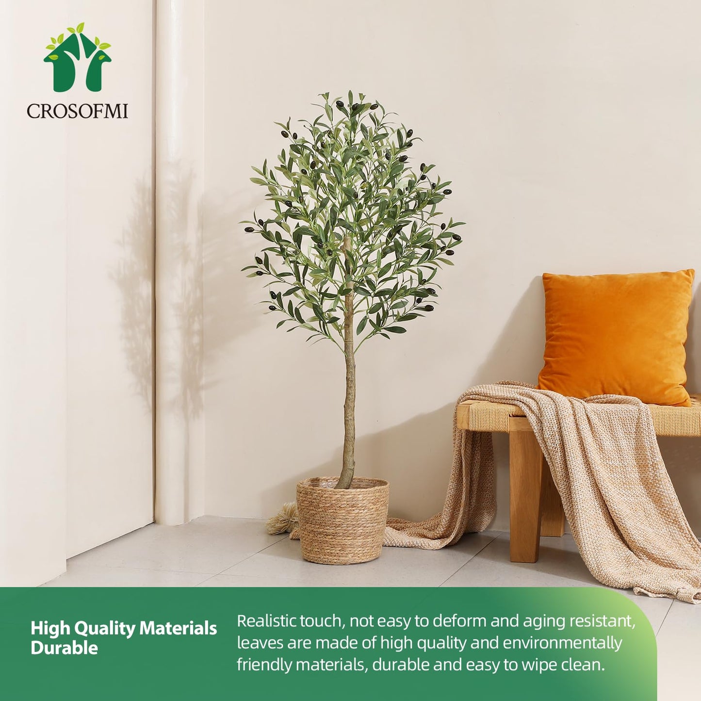 Planta artificiala maslin CROSOFMI Olive 120 cm decor interior exterior