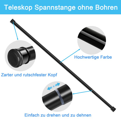 Tija dus Aiitomg 00CG telescopica fara gaurire 65-85 cm, negru