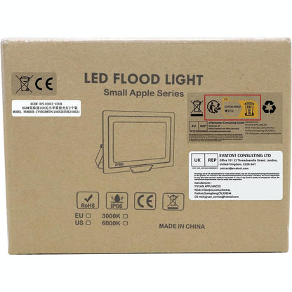 RIGIDON 2 Pack RGB Spotlight 100 W 10000 LM RGB LED Spotlight with Remote Control 16 Colours 4 Modes IP66 Waterproof RGBW Colour Changing Floodlight Outdoor for Party Garden Tree Landscape Disco