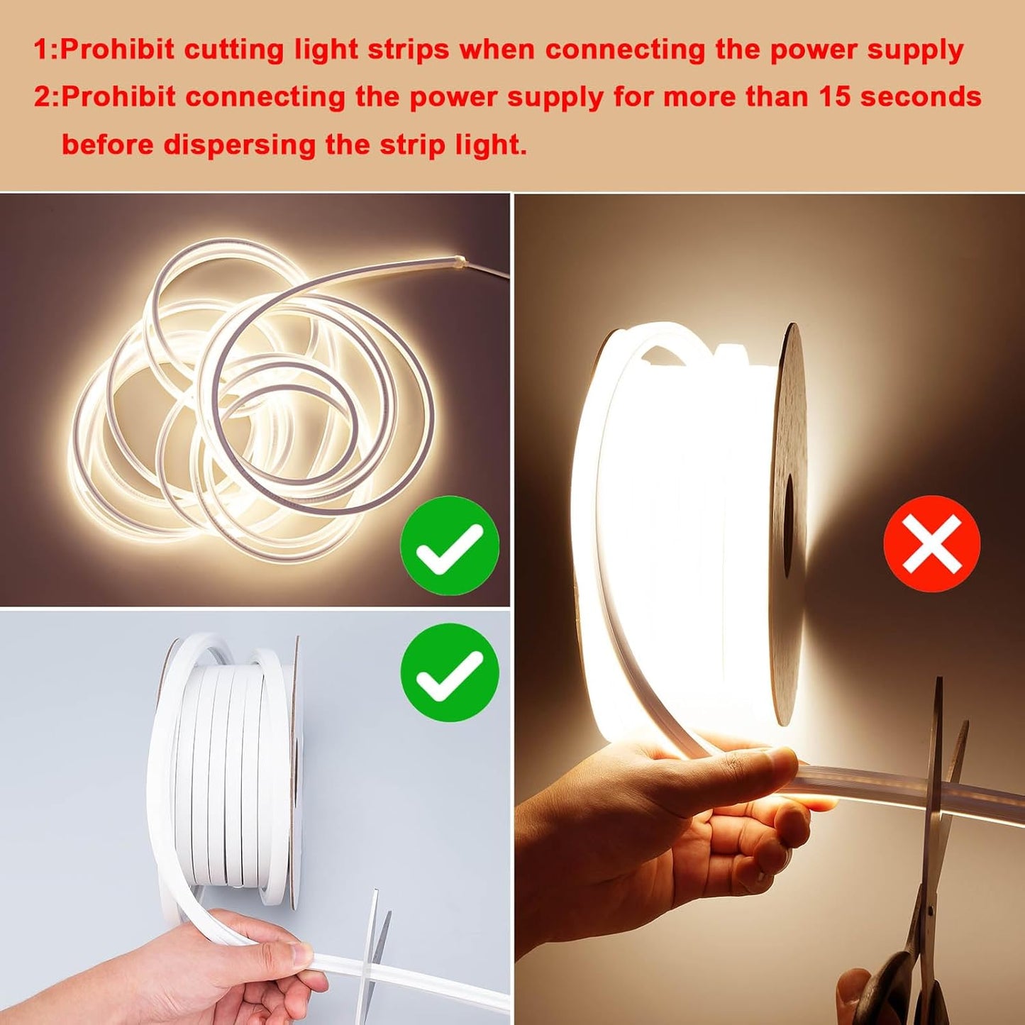 BENLUN AC 220V Neon LED Strip Outdoor 10M, 3000K Warmweiß LED Streifen Aussenbereich Wasserdicht IP65, LED Band 230V Direktanschluss, 10W/M Lichtband für Außen Indirekte Deleuchtung