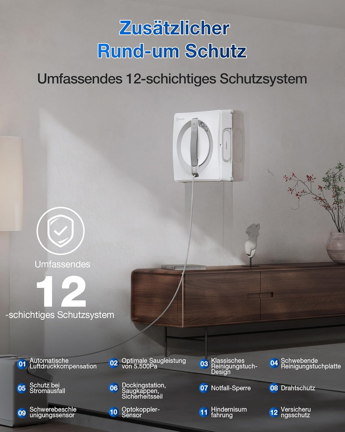 Robot de curatare geamuri ECOVACS WINBOT W2 PRO OMNI cu statie multifunctionala