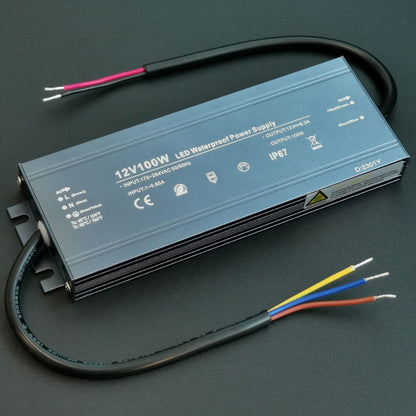 Alinana LED Transformer 24 V 300 W, IP67 Waterproof Transformer 230 V to 24 V, 24 V Power Supply 300 W for LED Strip Lamps, Transformer 24 V 0-12.5 A