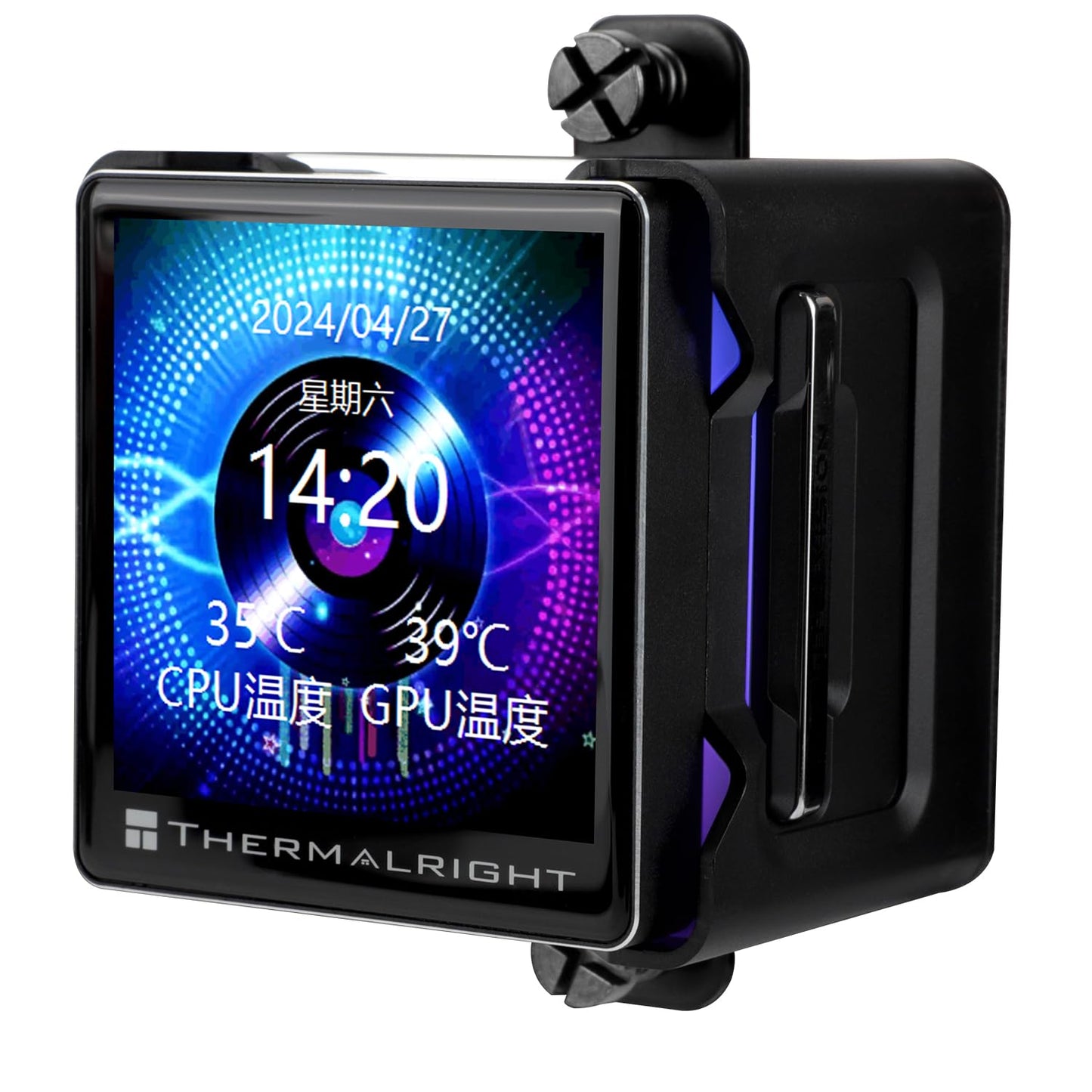 Thermalright Elite Vision 360 ARGB BLACK AIO CPU Liquid Cooler,IPS LCD Screen with 320 * 320 Resolution,for AM4/AM5/Intel LGA1700/1851,’2.73 inch’Magnet-Absorbent LCD Screen for Images,PC Cooling