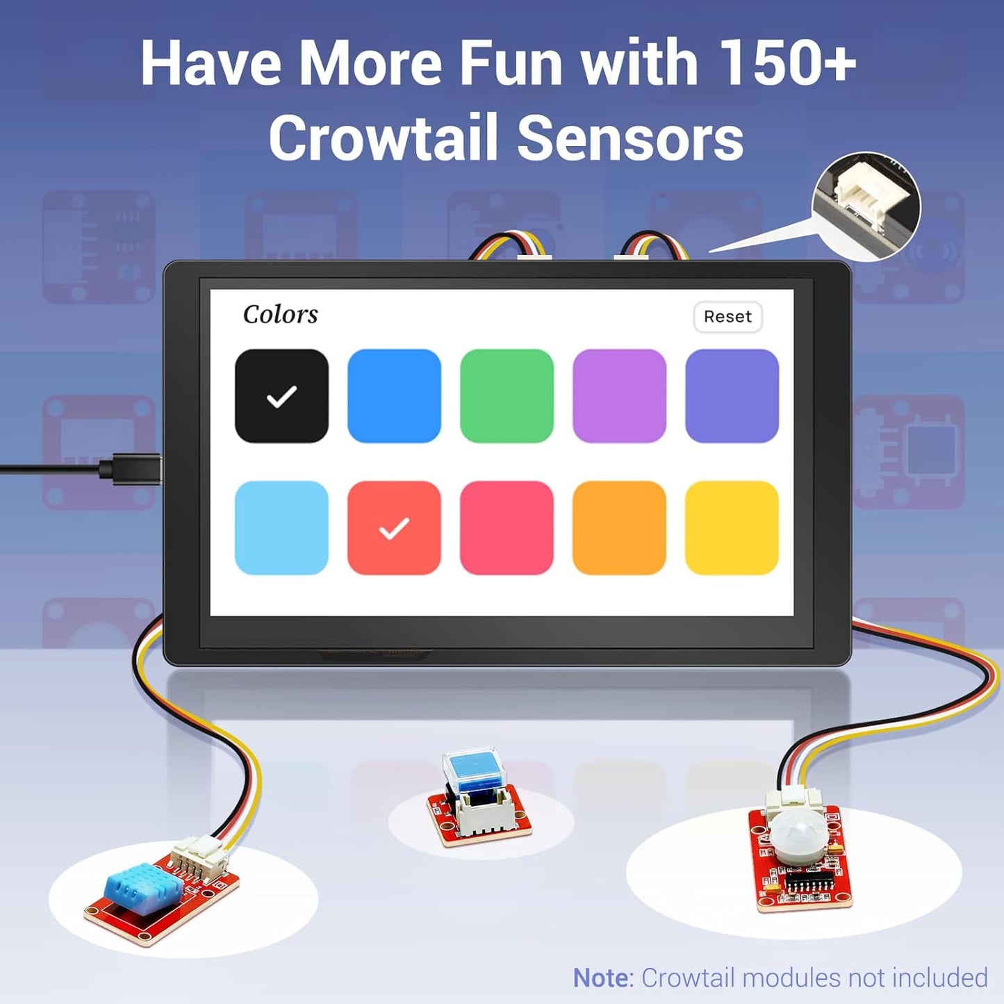 ELECROW Moniteur Tactile, 7.0 Zoll ESP32 HMI Display 800x480 RGB TFT LCD Touchscreen Kompatibel mit LVGL/Esphome-homeassistant/PlatformIO/Micropython