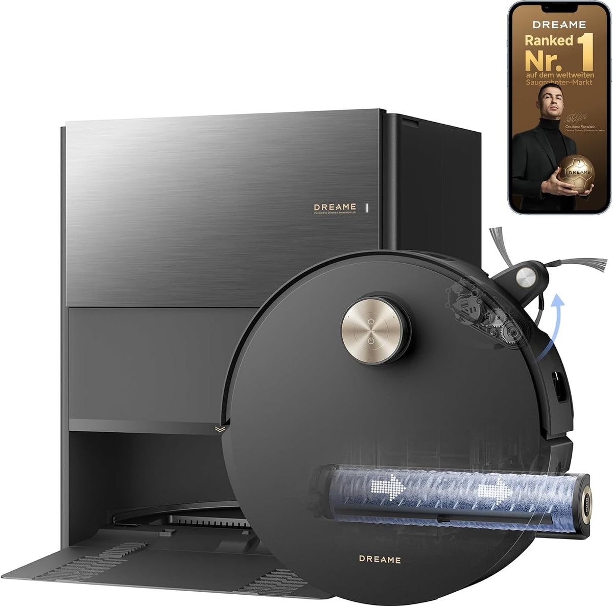 Aspirator robot dreame Aqua10 Roller cu mop AquaRoll, 30.000 Pa