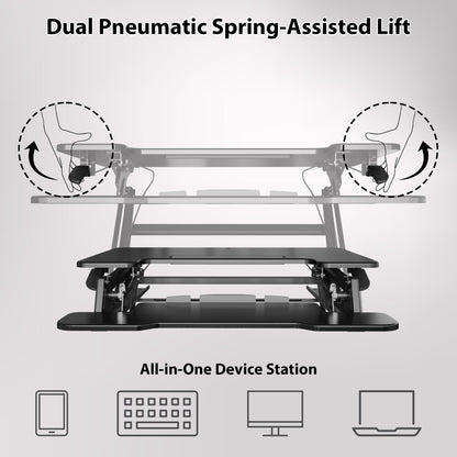 Birou reglabil BONTEC Standing Desk Converter 42 inch, negru