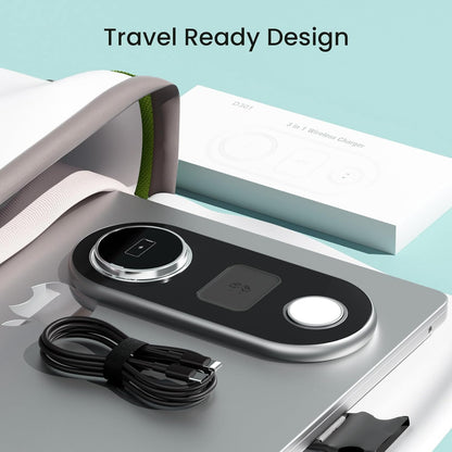 Wireless Charger iPhone Apple Qi2 Magsafe Charger 3 in 1 Charging Station Apple Magsafe Charger Stand for iPhone 16 15 14 13 12 Plus Pro Max, Apple Watch 1-9 Ultra, Airpods 2-3 Series