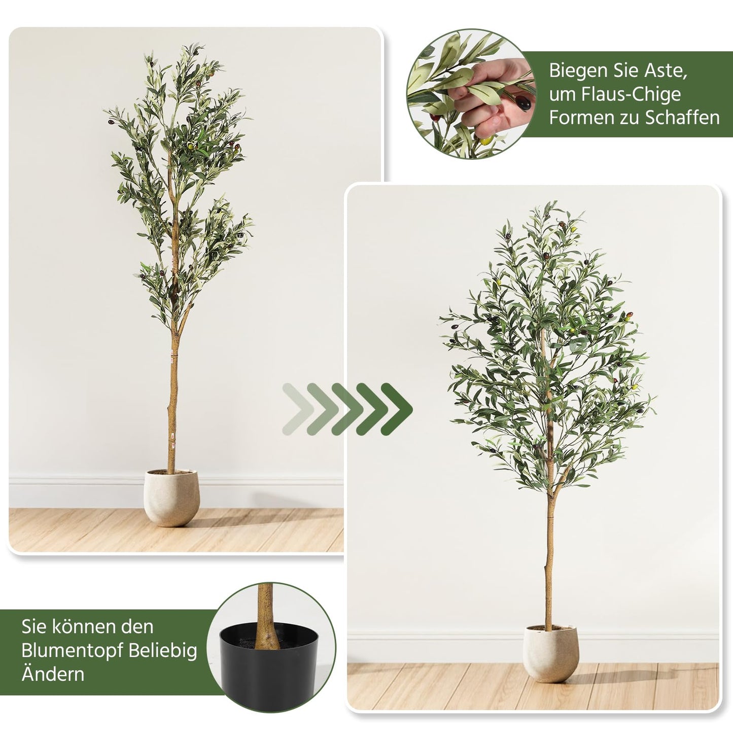 Maslin artificial HAUSPROFI 180 cm realist