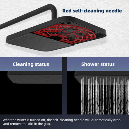 Dus Hibbent Self-Cleaning Rainfall Shower Kit 30cm 4 moduri