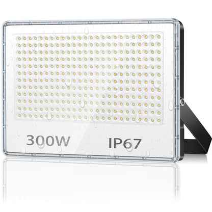 Proiector LED exterior 300W 30000lm IP67 + Lumina rece 6500K