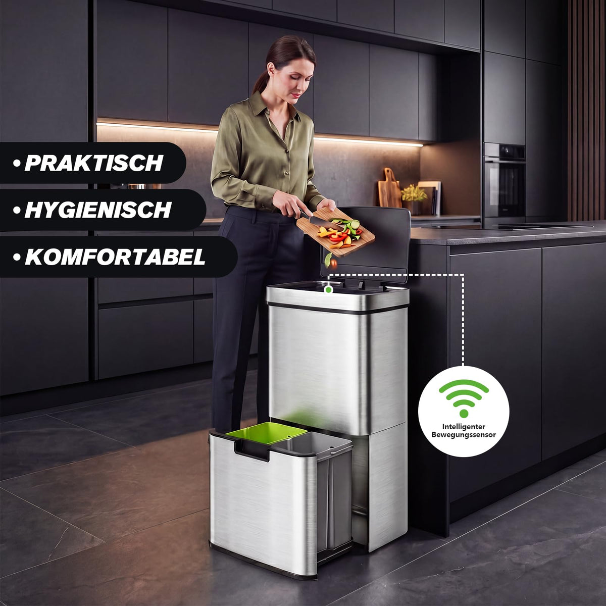 Cos de gunoi GARDTECH Waste Separation System 62L cu senzor