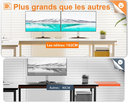 Birou gaming L-shape reversibil ODK, 2 prize + 2 USB, 168x120 cm