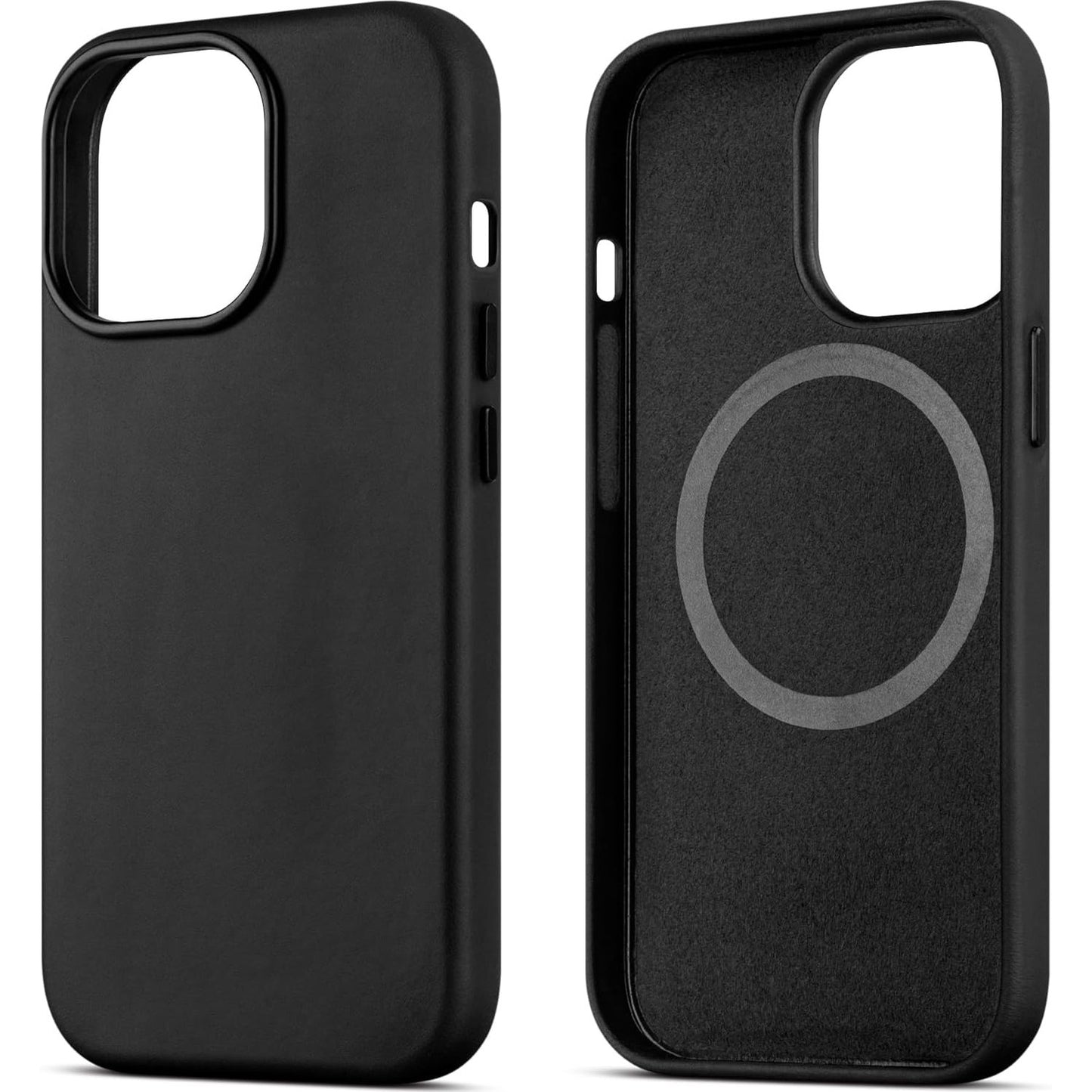 maogoam for iPhone 13 Pro Max Case Leather, Genuine Crazy Horse Leather Case for iPhone 13 Pro Max 6.7",Compatible with MagSafe, Indiana-Jones Style, Black