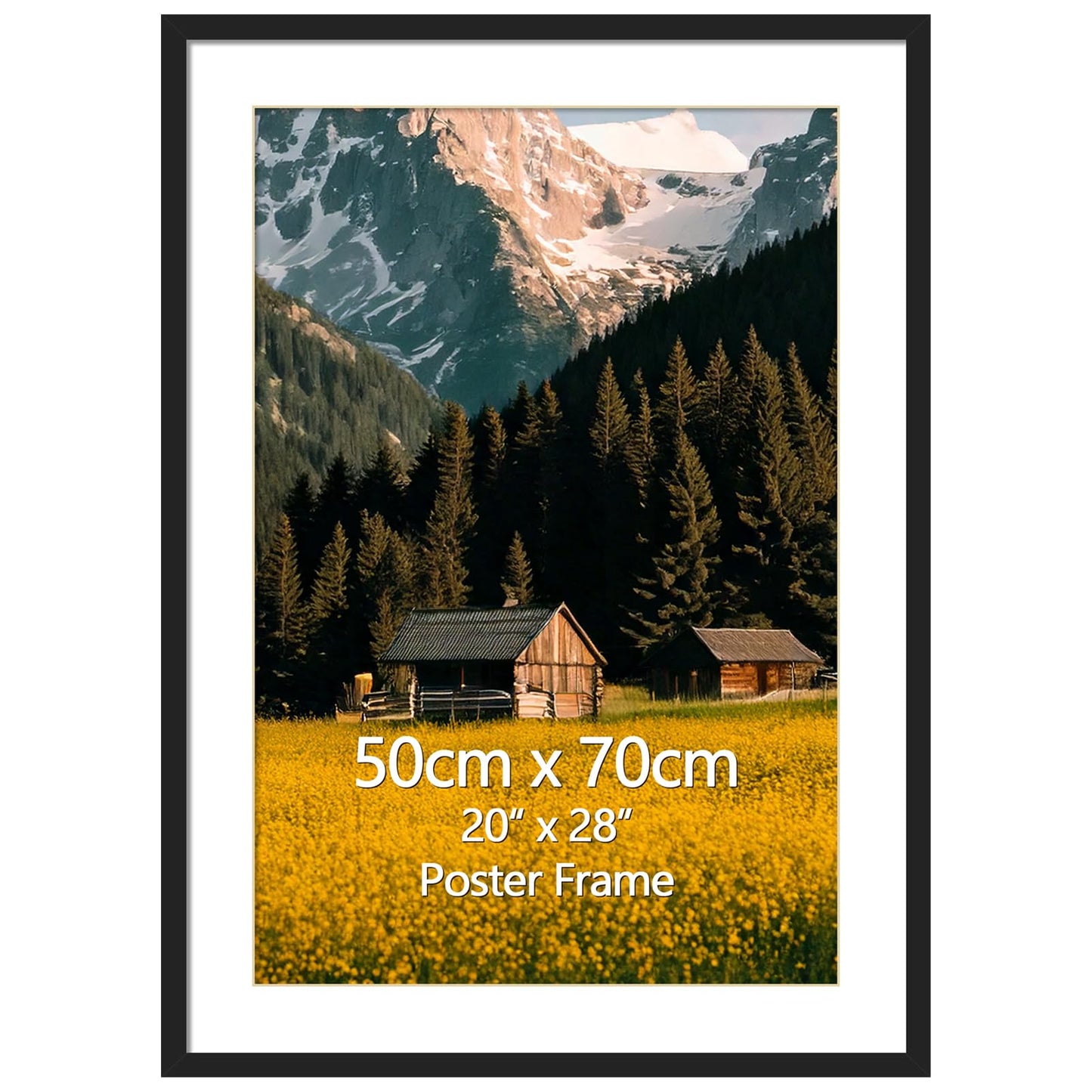 Rama poster EYMPEU 61 x 91.5 cm aluminiu negru montare perete