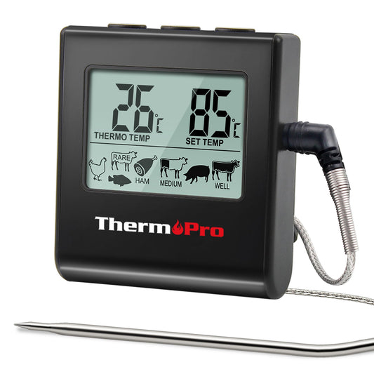 Termometru digital carne TP16B ThermoPro cu sonda inox lunga si timer