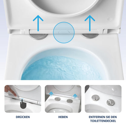 Toaleta suspendata Hogart L-093E Rimless, flush 3-4.5 L