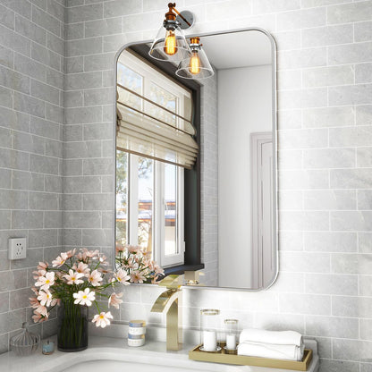 Oglinda Koonmi Gold 120x90 cm Nano Glass Cadru Aluminiu