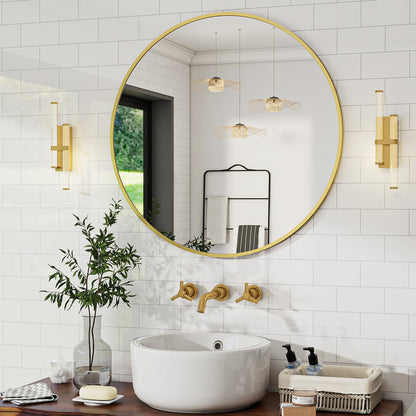 Oglinda BEAUTYPEAK 60 cm Rotunda Alba Cadru Aluminiu Shatterproof
