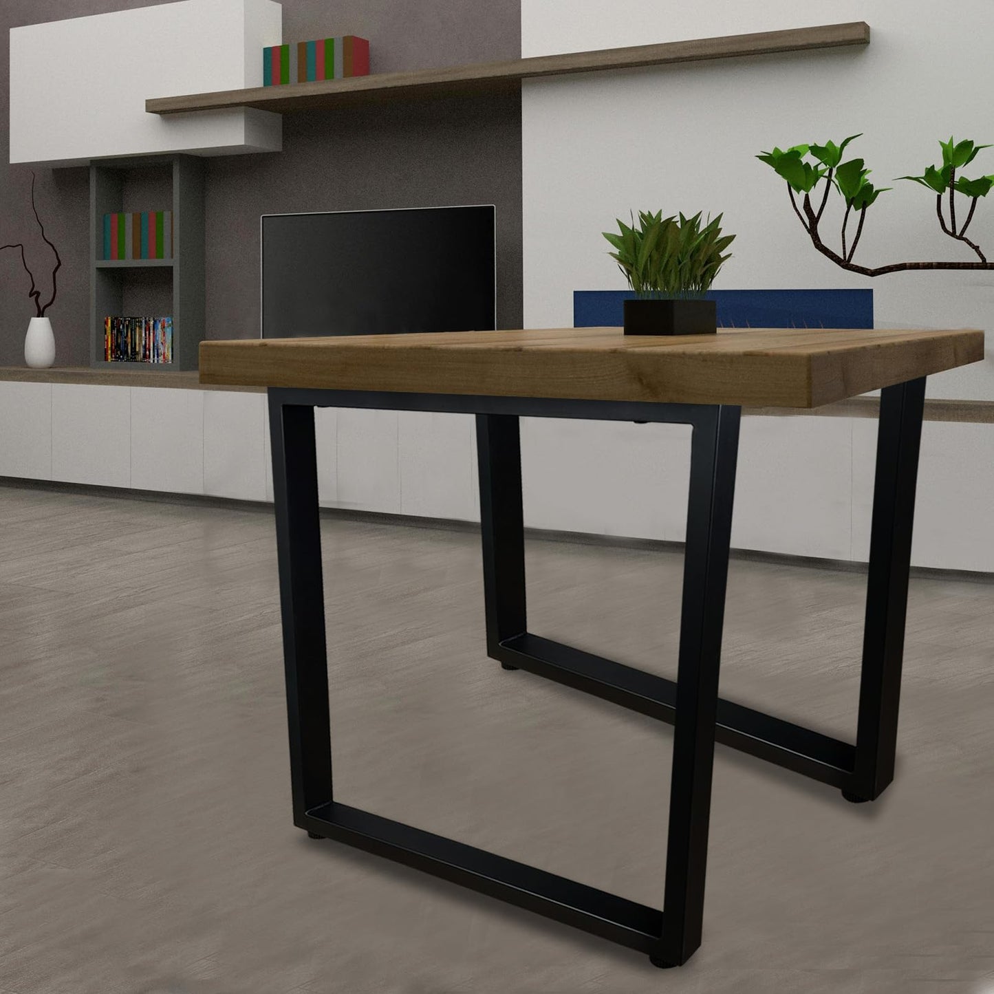 Picioare masa Jahof JHDLRT metal industrial 60 x 70 cm negre