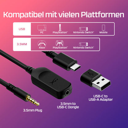 Casti gaming HyperX Cloud III Wired 53mm, microfon noise-cancelling
