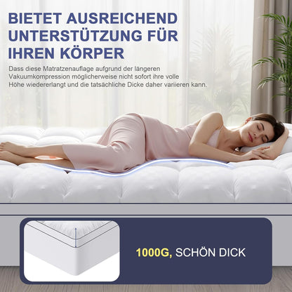 Topper Autsel 3D Topper 160 x 200 cm Microfibre 1200 GSM moale