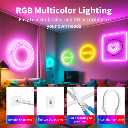Banda LED RGB 15m Neon Rope Light App Remote IP65 Outdoor