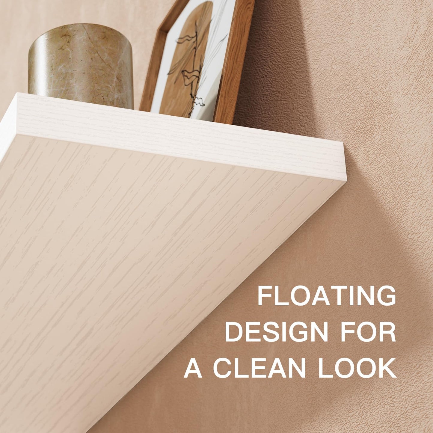 Rafturi perete STOREMIC Floating Shelves 60 cm, set 2, albe