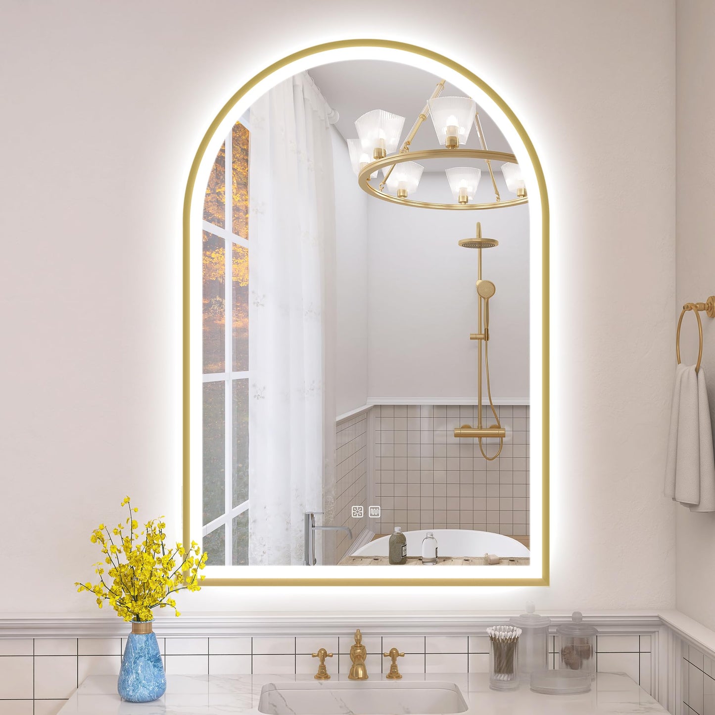 Oglinda baie Sbagno 100x60 cm LED anti-aburire