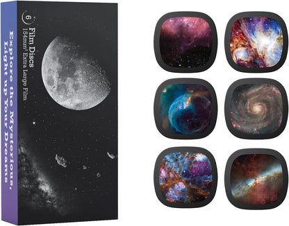 Realistic Discs for Ainael Meteor and Galaxy Projector - 5K Ultra HD Slides for Home Planetarium, 6-Disc Set Without Projector (Nebula 1)