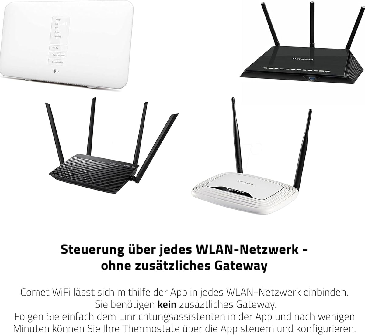 Termostat inteligent pentru radiator ET - EUROTRONIC Technology GmbH Comet WiFi, varianta Einzelartikel