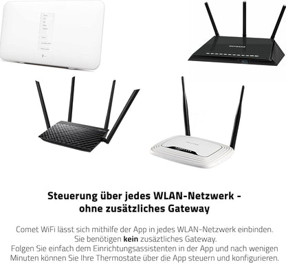 Termostat inteligent pentru radiator ET - EUROTRONIC Technology GmbH Comet WiFi, varianta Einzelartikel