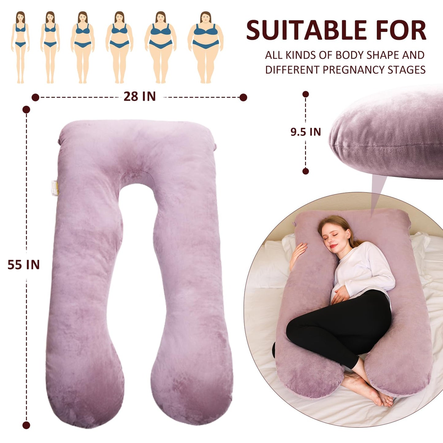 Perna gravide Chilling Home 55URZ U-shaped 140 x 70 cm gri