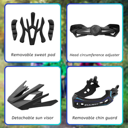 EULANT Kids Bike Helmets,Skate Helmet for Boys & Girls,Full Face Helmet with Chin Guard for Cycle Scooter Roller Skates Motorbike