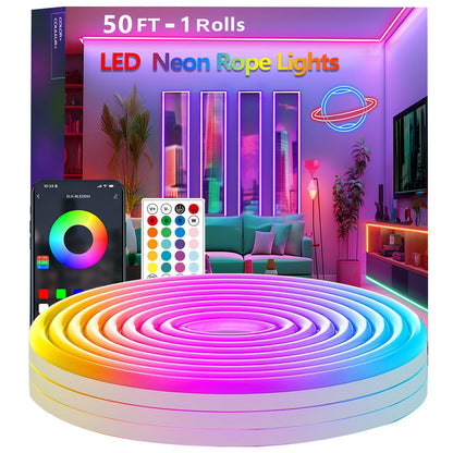 Banda LED Neon 10M RGB App Remote Music Sync IP65