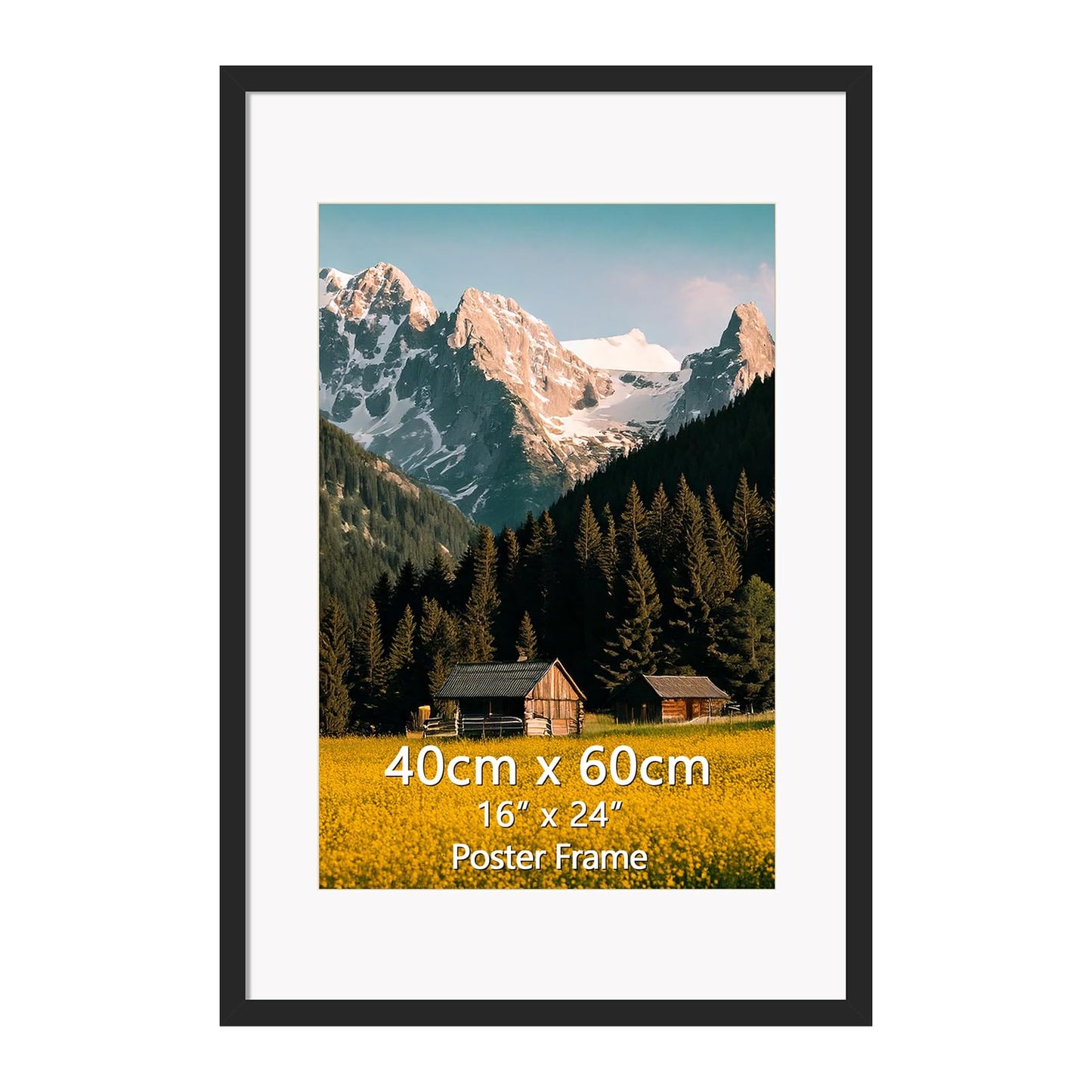Rama poster EYMPEU 61 x 91.5 cm aluminiu negru montare perete