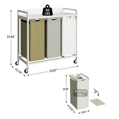 Cos rufe Herture PF04XLE 3 compartimente 180L roti detasabile